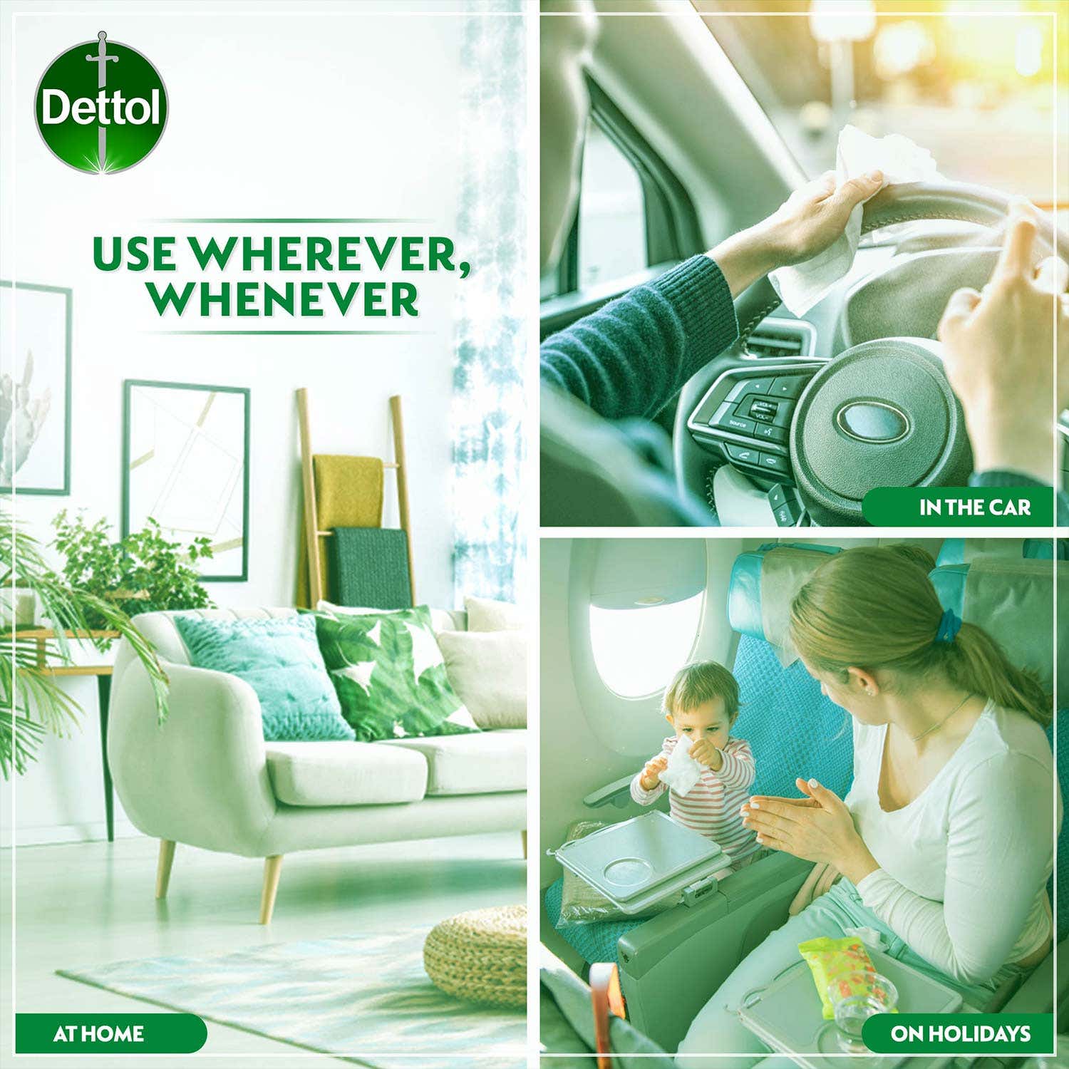 Dettol Fresh Antibacterial Skin Wipes 10 Wipe