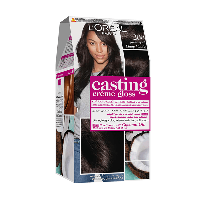 LOreal Paris Casting Creme Gloss Hair Color - 200 Deep black