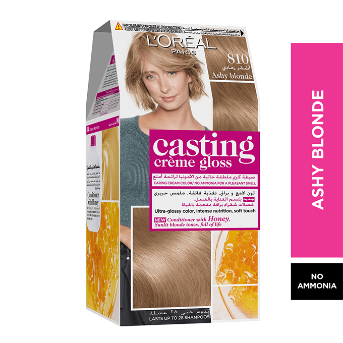LOreal Paris Casting Creme Gloss Hair Color - 810 Ashy Blonde