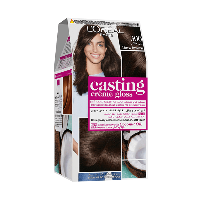 LOreal Paris Casting Creme Gloss Hair Color - 300 Dark Brown