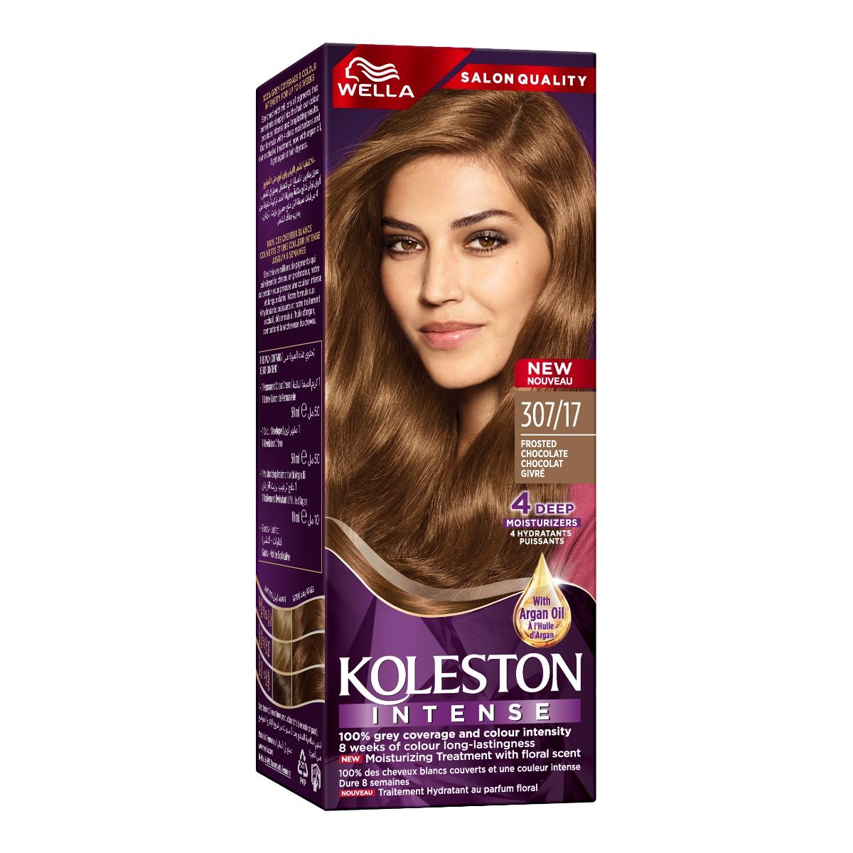 Koleston- Hair Color- Frosted Chocolate- 307/17- With Argan Oil - 1 Kit