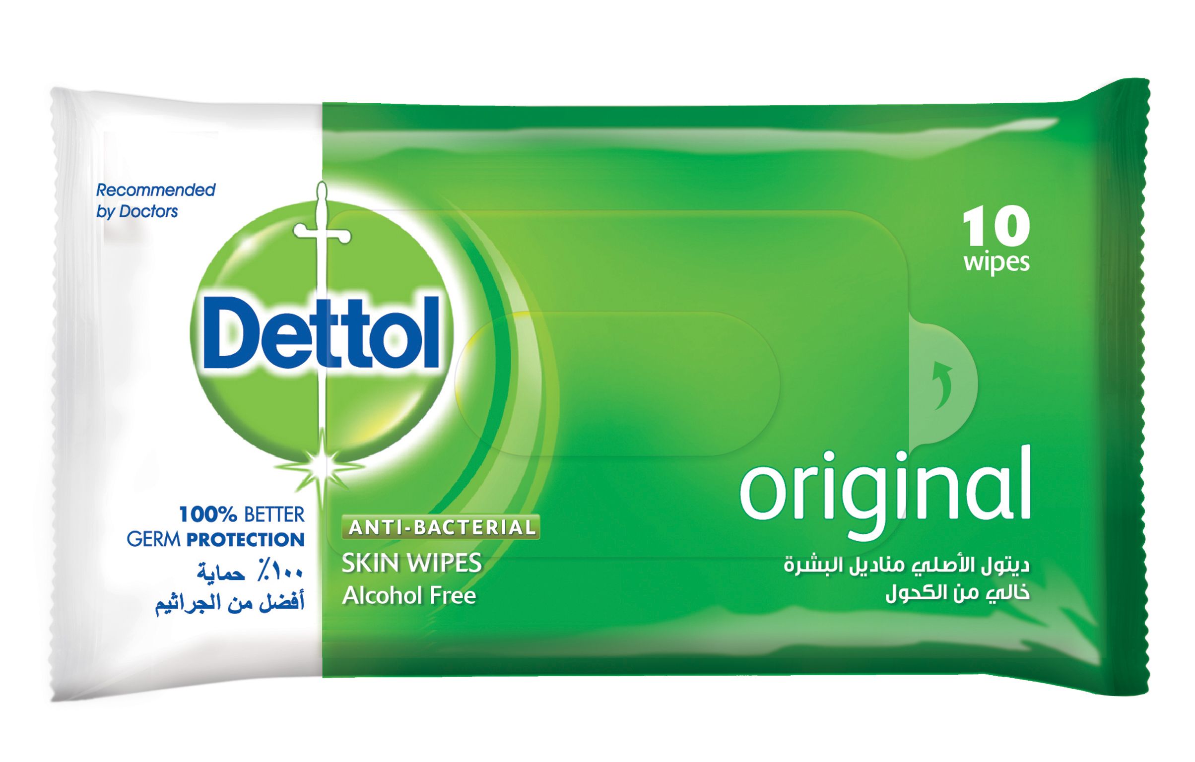 DETTOL ORIGINAL ANTIBACTERIAL SKIN WIPES 10WIPES