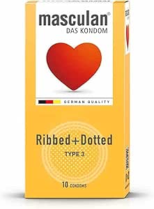 Masculan Condom Ribbed + Dotted - 10 Pcs