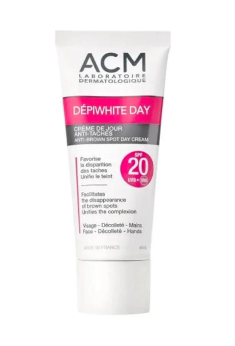 ACM, Day cream to lighten the skin and treat dark spots with SPF 20 sunscreen ,  40 ml