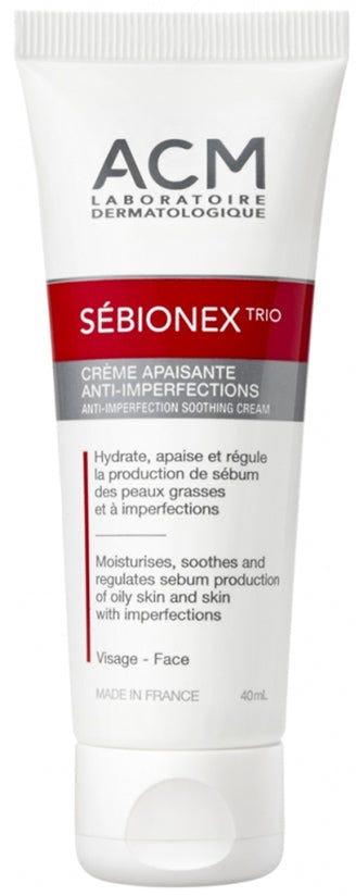 Acm, Sebionex, Trio Cream, Hydrates & Regulate Sebum, For Oily Skin - 40 Ml