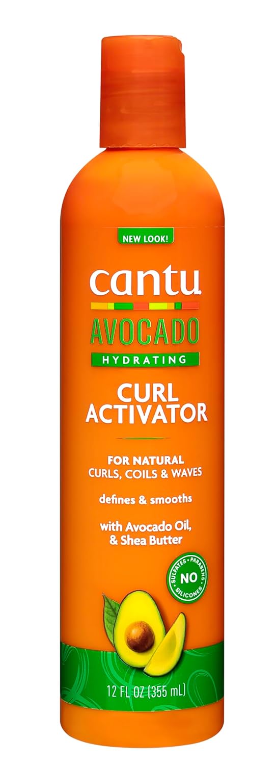 Cantu Avocado Hydrating Curl Activator Cream, Silicone-Free, 355 ml