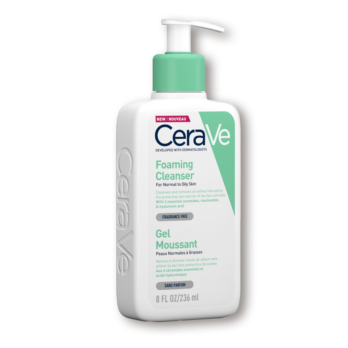 Cerave Foaming Cleanser for Normal to Oily Skin with Hyaluronic Acid 236 ml