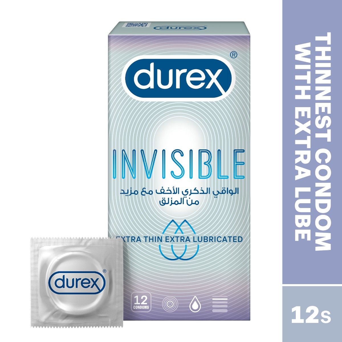 DUREX INVISBLE EXTRA THIN 12 CONDOMS