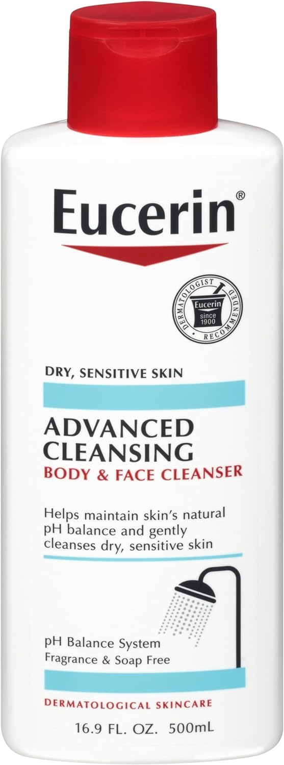 Eucerin Advanced Cleansing Body and Face Wash, 500ml