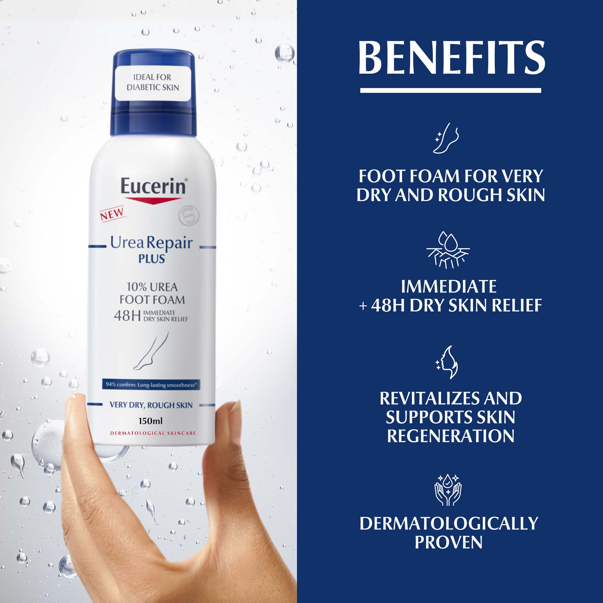 Eucerin Urea Repair Plus 10% Urea Foot Foam 150ml