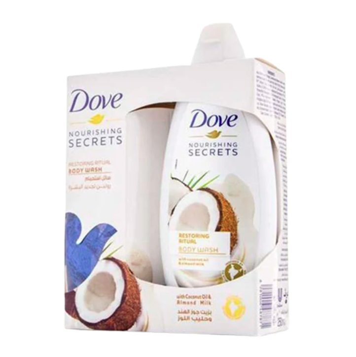  Dove Shower Gel with Coconut Oil and Almond Milk with Loofah 250 ml