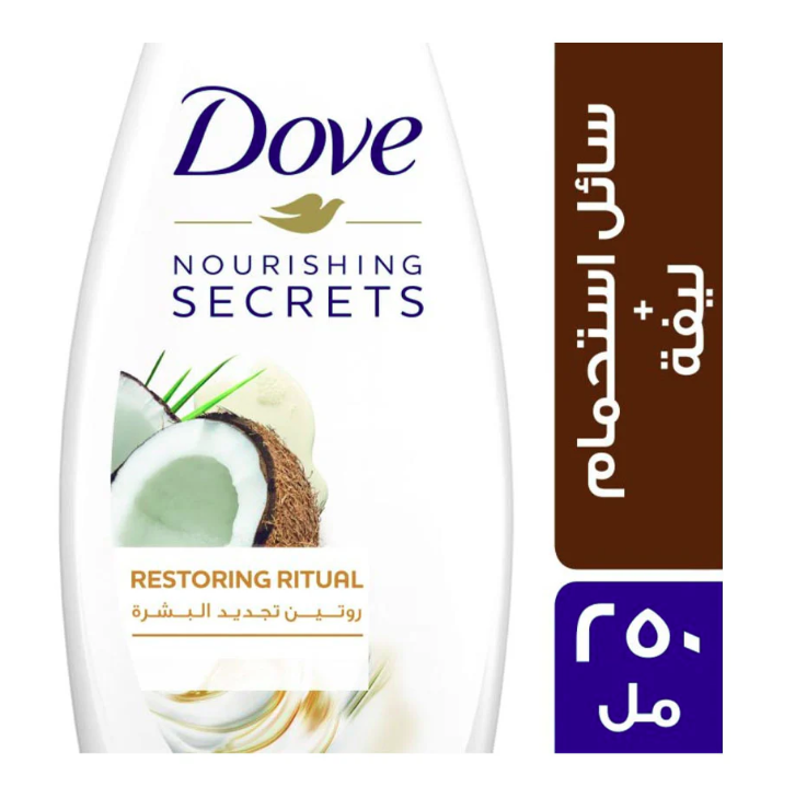 Dove Shower Gel with Coconut Oil and Almond Milk with Loofah 250 ml