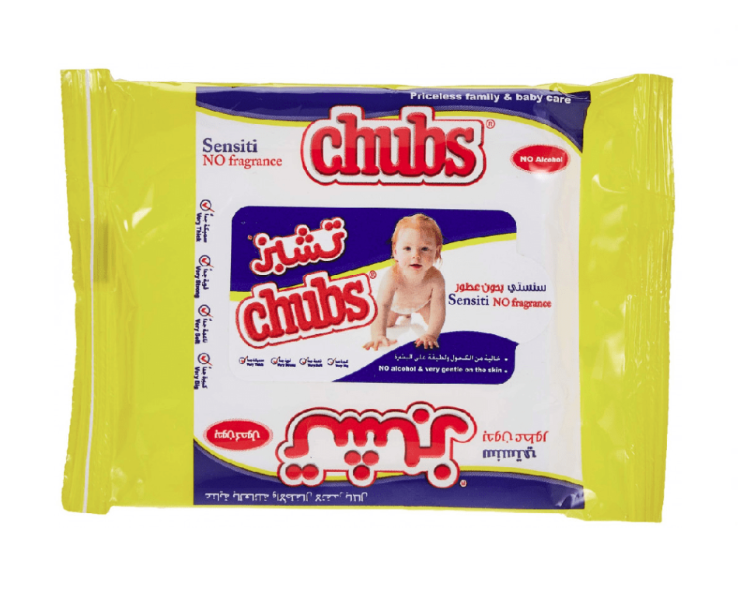 CHUBS BABY SENSITI NO FRAGRANCE 5 WIPES