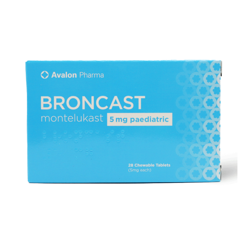 Broncast 5 mg 28 Chewable Tablets