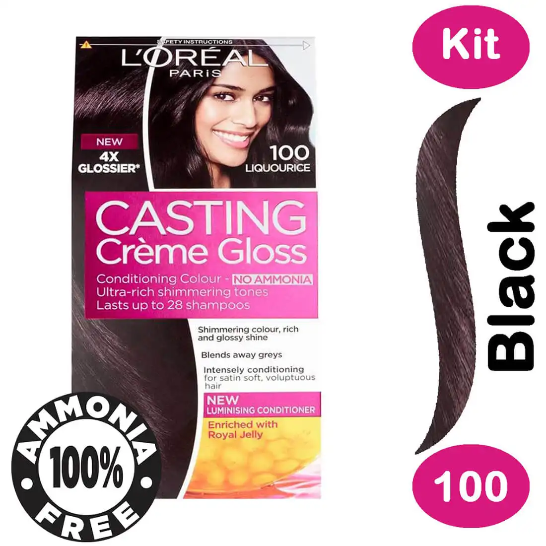 L'OREAL CASTING Hair Color Black 100