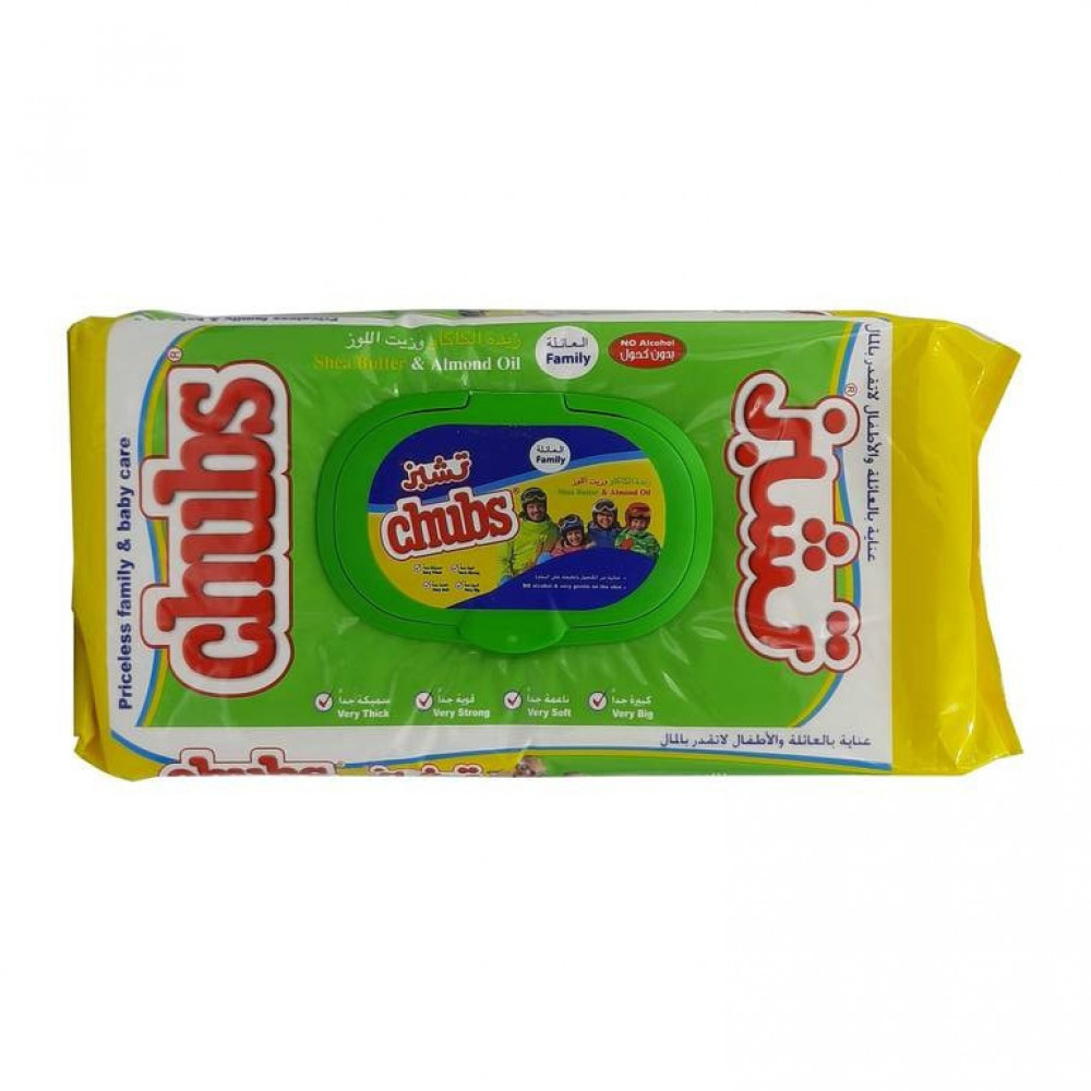 CHUBS BABY SHEA BUTTER/ALMOND 5 WIPES