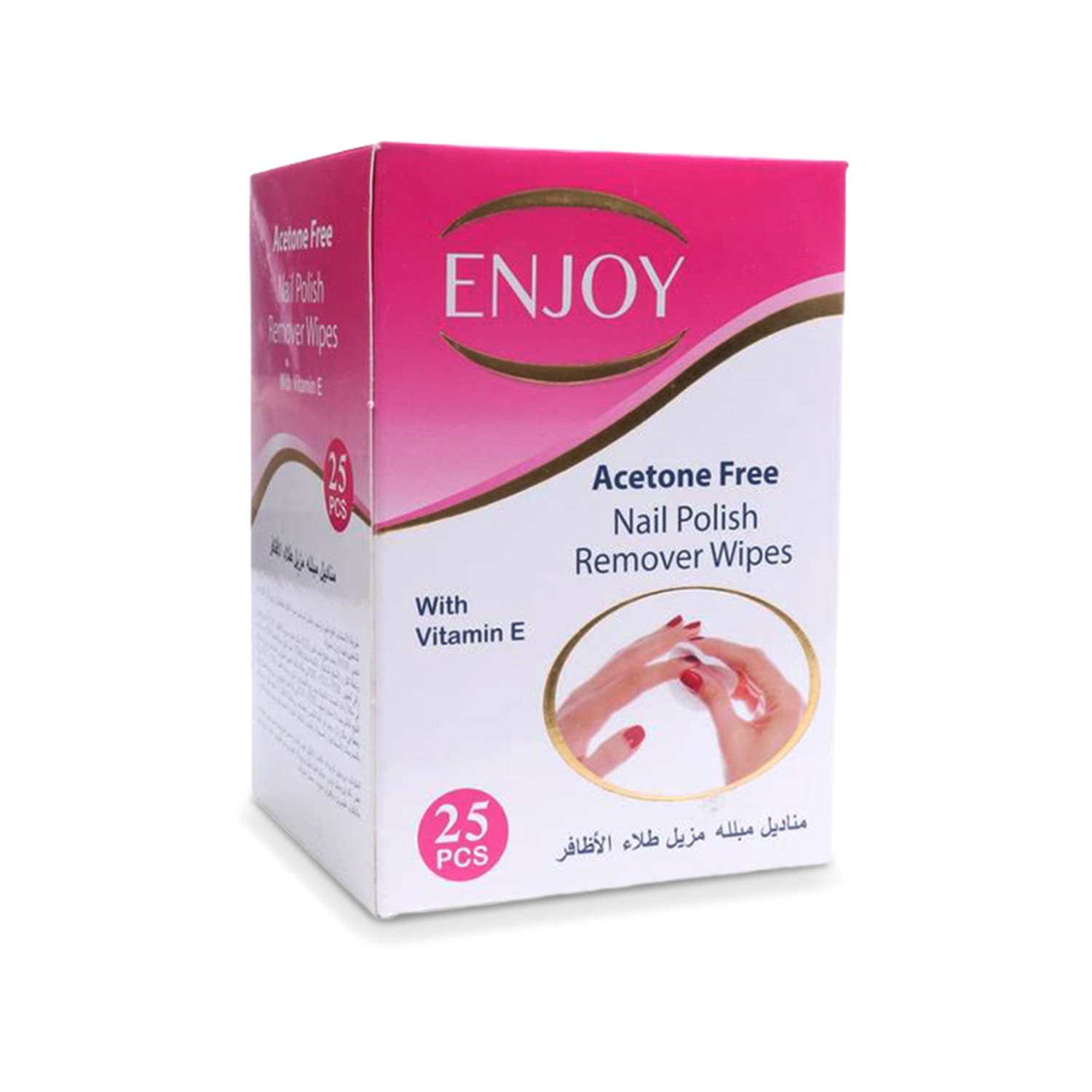 Enjoy Aceton Nail Polish Remover 25 Wipes