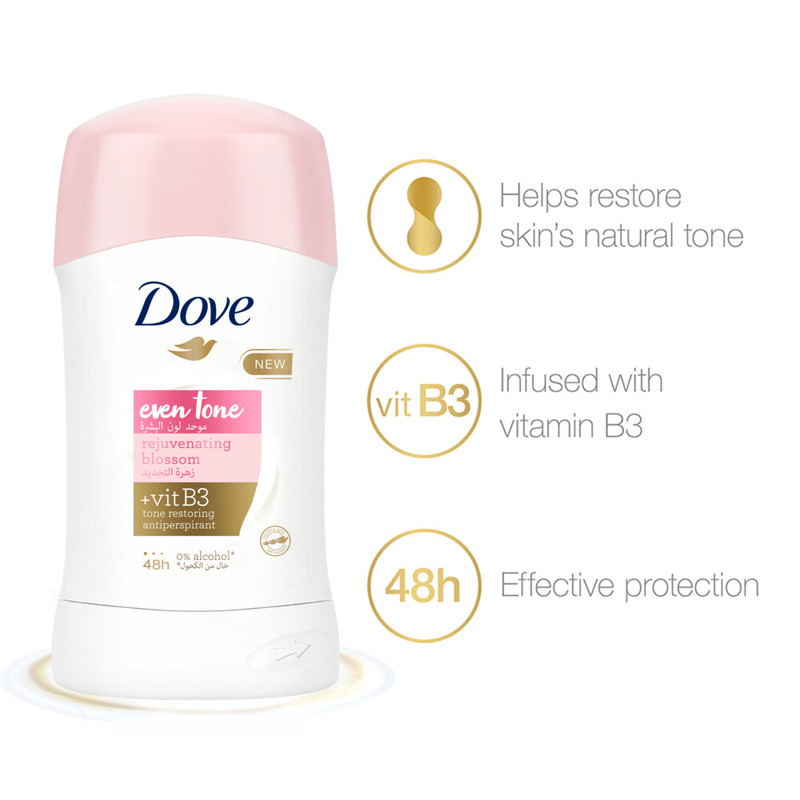 Dove Deodorant Stick Even Tone Rejuvenating Blossom For Women 40 Gm