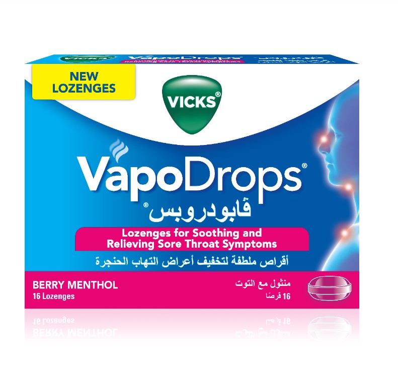 VICKS VAPODROPS BERRY MENTHOL 16 LOZENGES