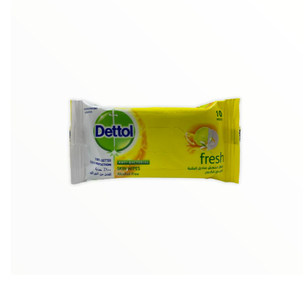 Dettol Fresh Antibacterial Skin Wipes 10 Wipe