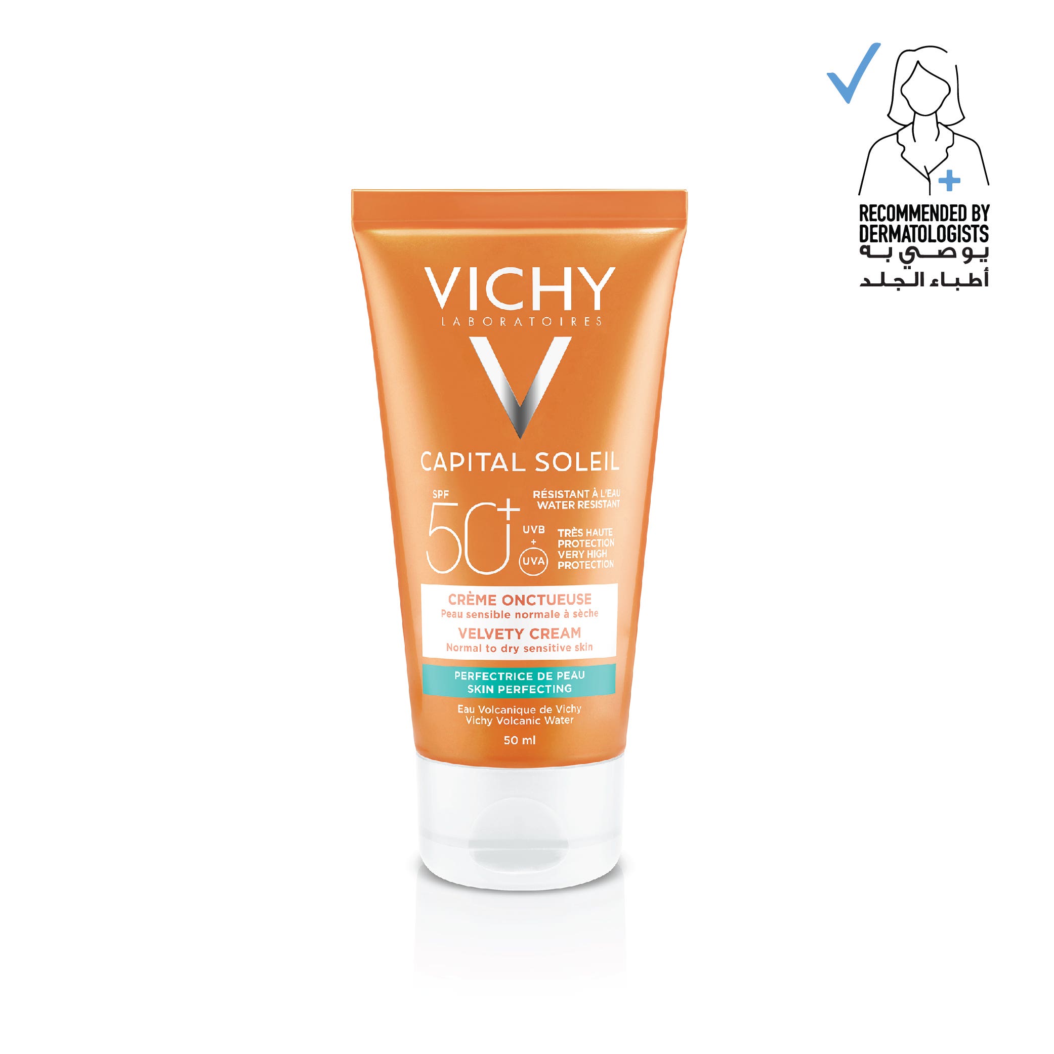 VICHY CAPITAL SOLEIL SKIN PERFECTING VELVETY CREAM  50+SPF 50ML